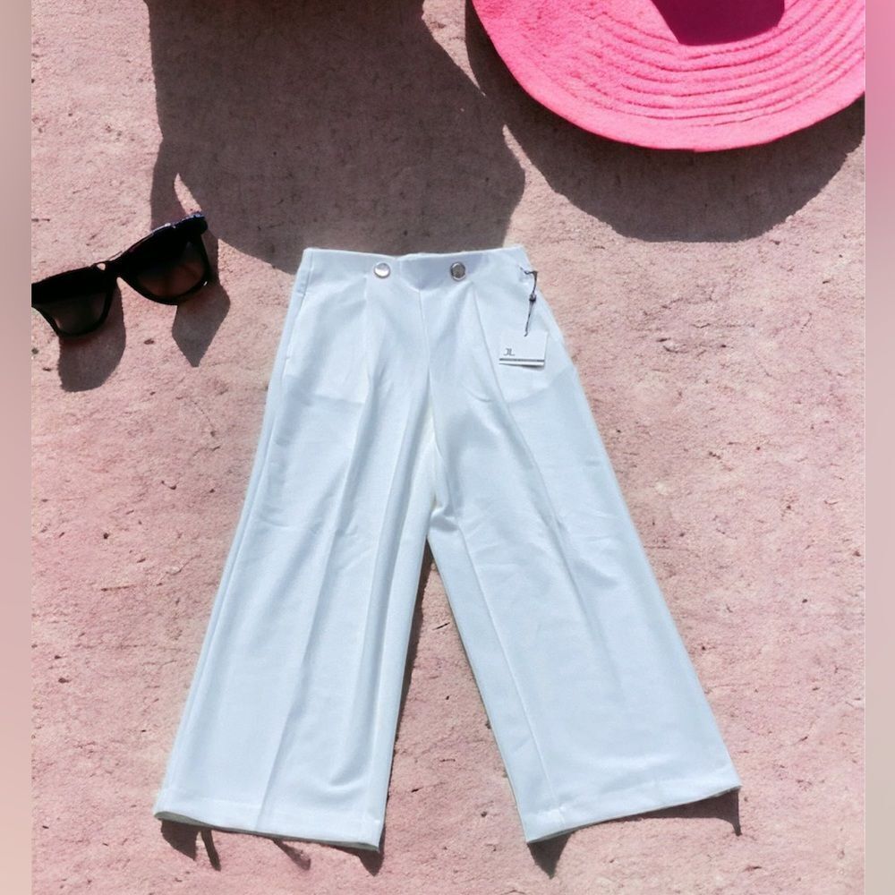 JULES & LEOPOLD NWT HIGH WAIST STRAIGHT LEG CROPPED PANTS EXTRA SMALL